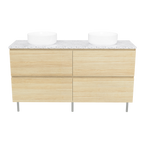 Vanity On Legs 1500 Double WG Basins SilkSurface AC Top