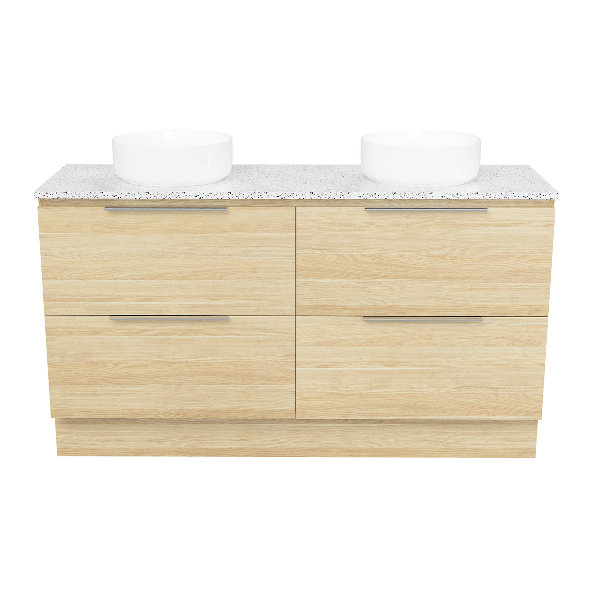 Vanity Floor Standing 1500 Double WG Basins SilkSurface UC Top