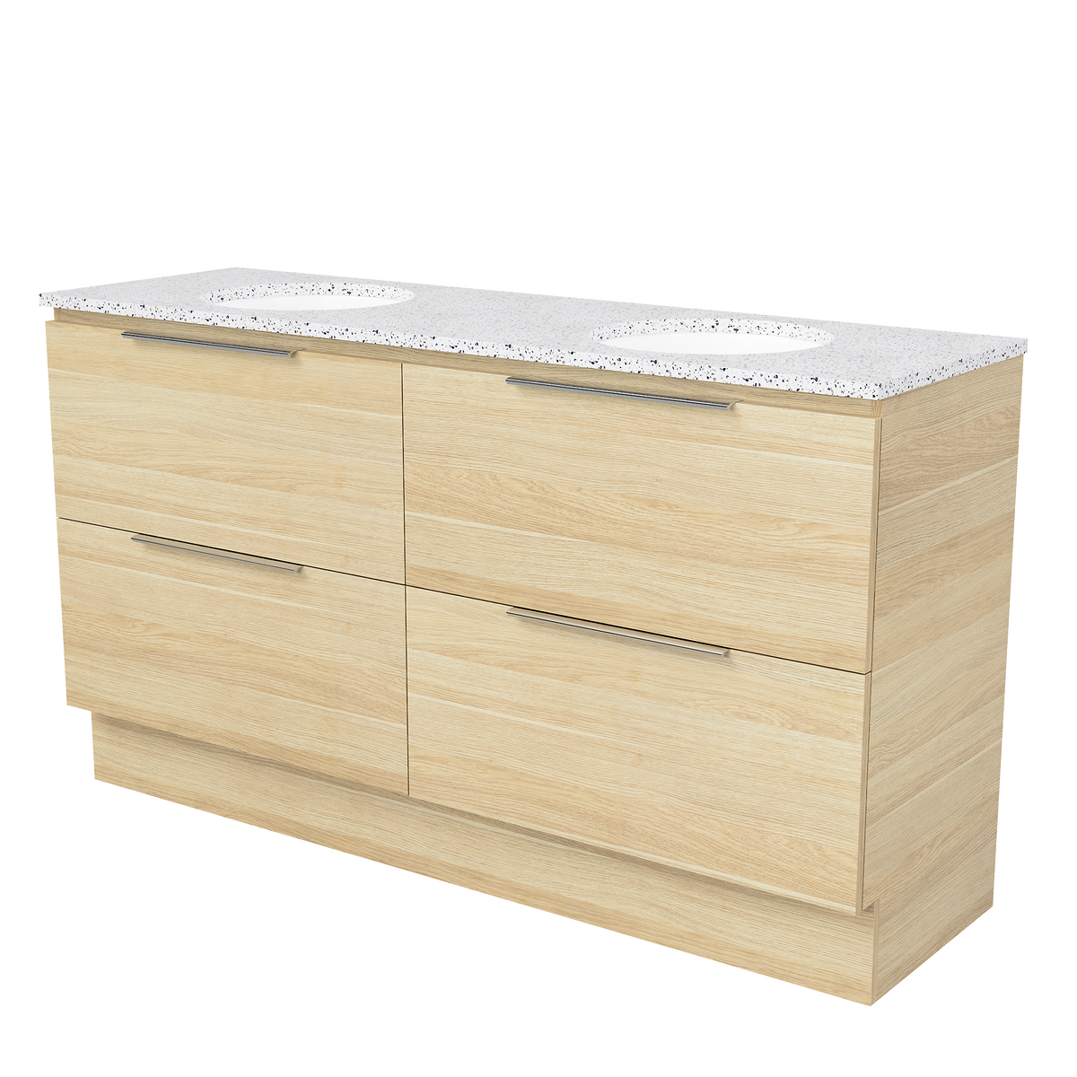 Vanity Floor Standing 1500 Double WG Basins SilkSurface UC Top