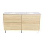 Vanity On Legs 1500 Double WG Basins SilkSurface UC Top