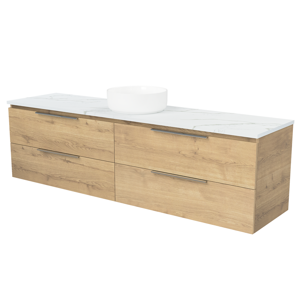 Vanity Wall Hung 1800 Centre WG Basin SilkSurface AC Top