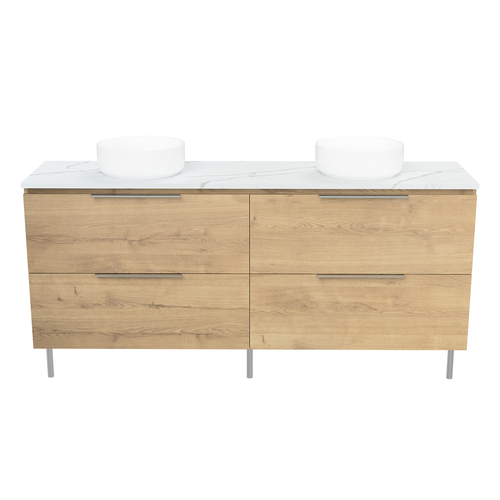 Vanity On Legs 1800 Double WG Basins SilkSurface AC Top