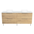 Vanity On Legs 1800 Double WG Basins SilkSurface AC Top