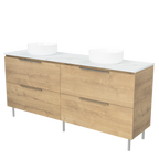 Vanity On Legs 1800 Double WG Basins SilkSurface AC Top