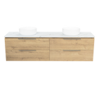 Vanity Wall Hung 1800 Double WG Basins SilkSurface AC Top