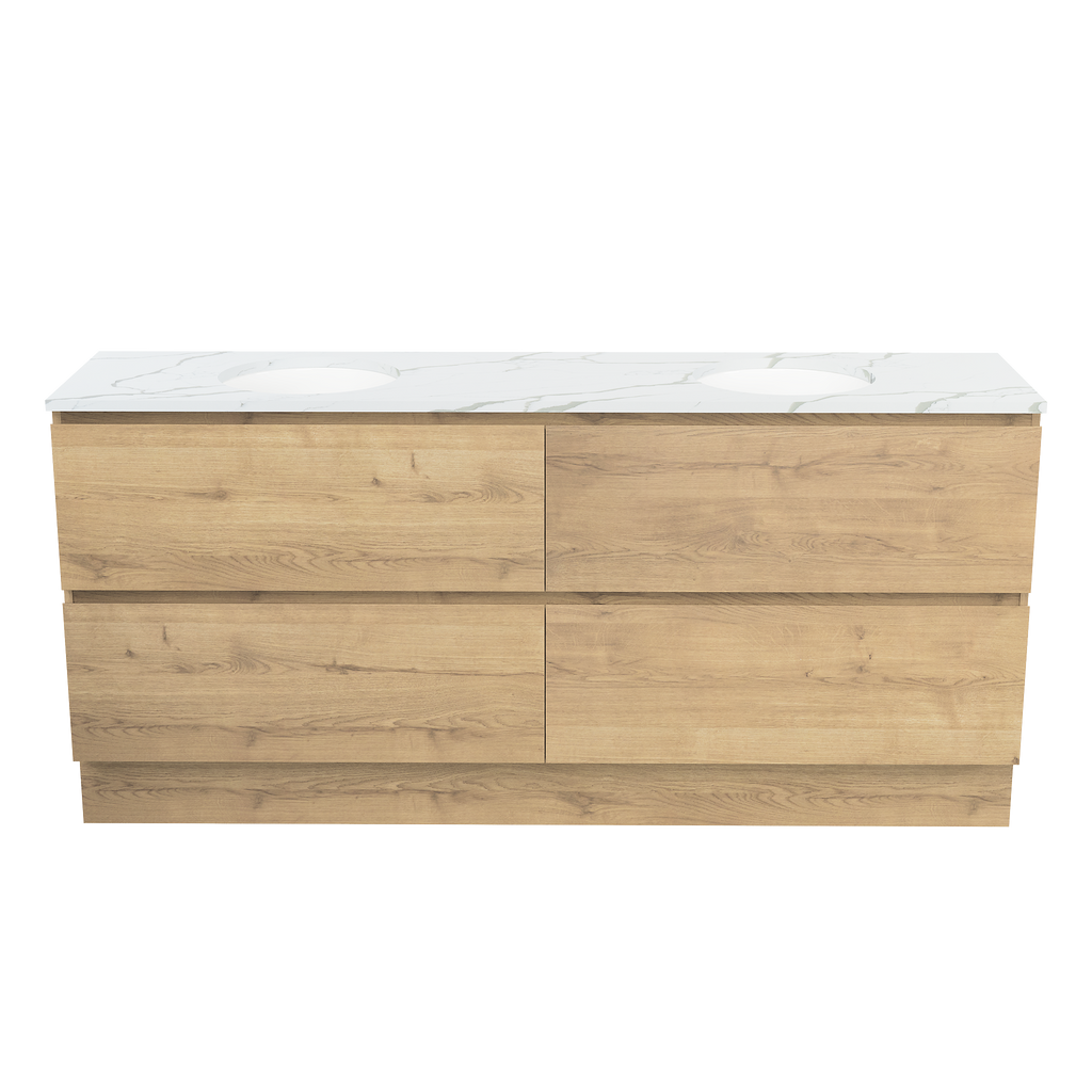 Vanity Floor Standing 1800 Double WG Basins SilkSurface UC Top