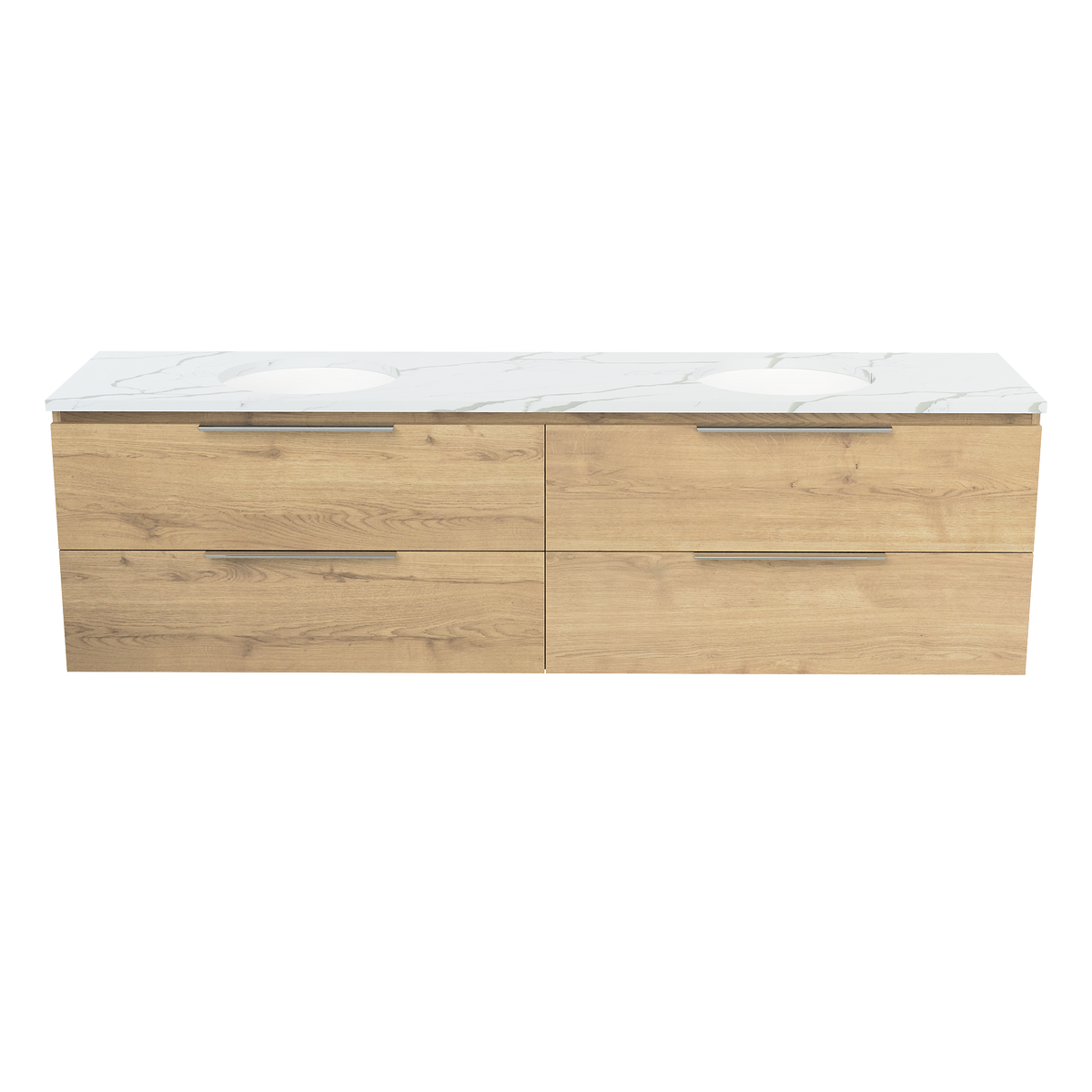Vanity Wall Hung 1800 Double WG Basins SilkSurface UC Top