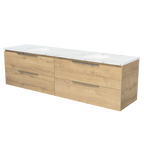 Vanity Wall Hung 1800 Double WG Basins SilkSurface UC Top
