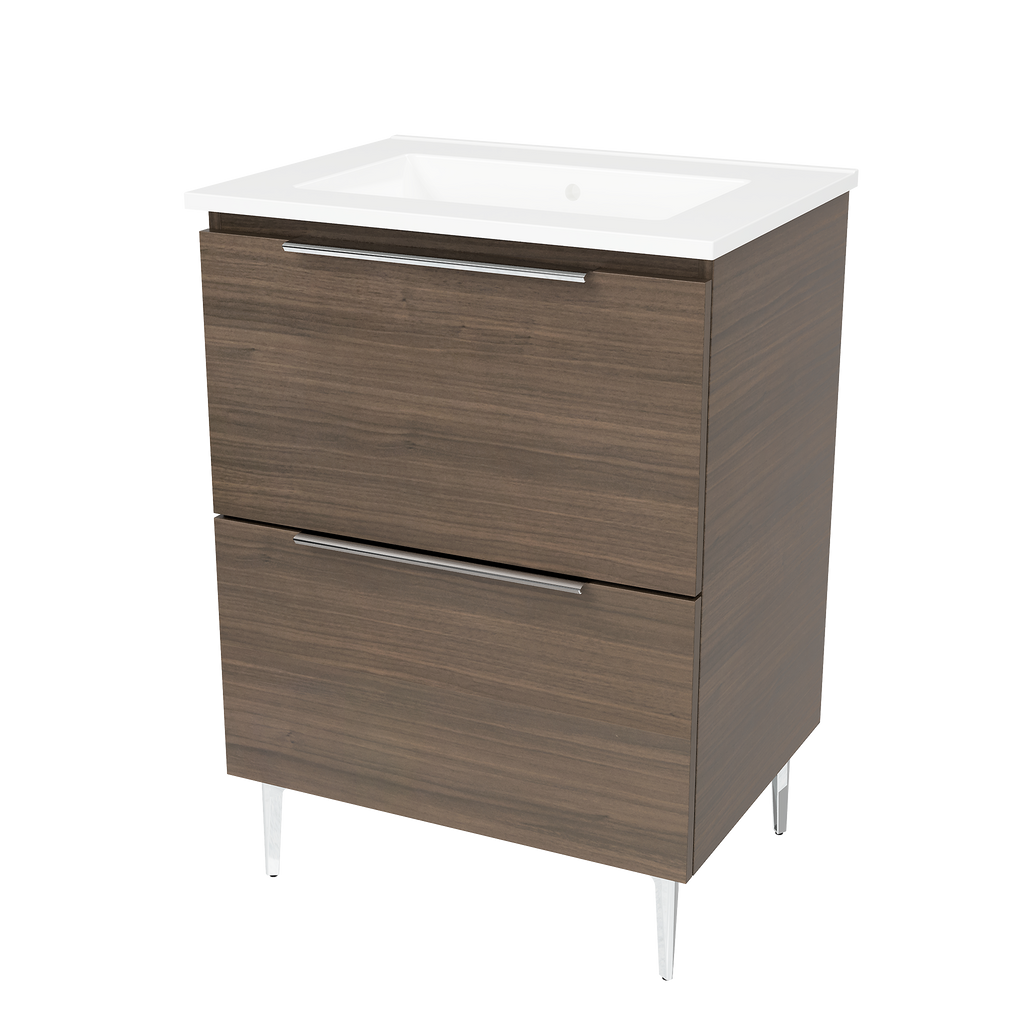 Vanity On Legs 600 Centre Bowl Alpha Top