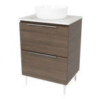 Vanity On Legs 600 Centre WG Basin SilkSurface AC Top