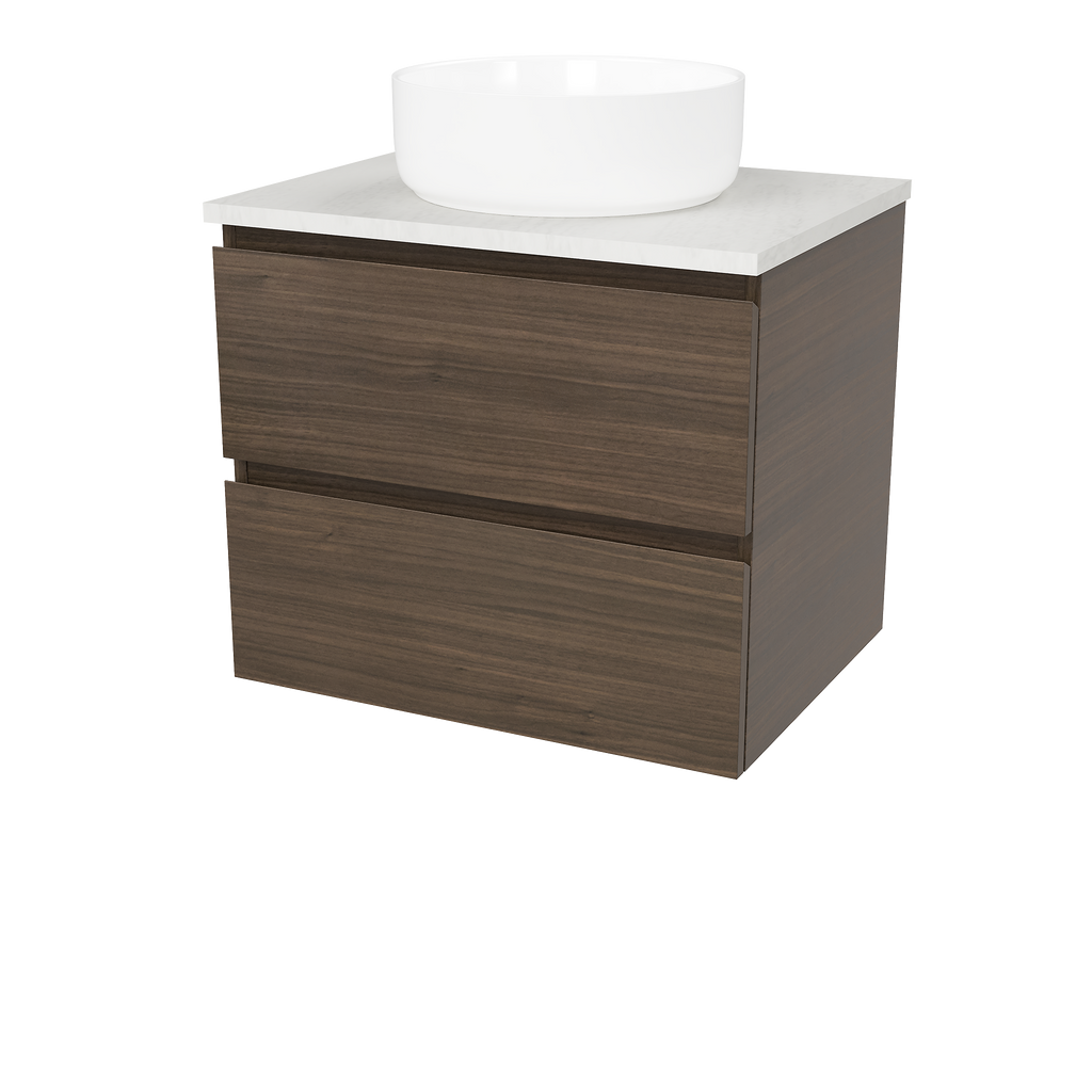 Vanity Wall Hung 600 Centre WG Basin SilkSurface AC Top