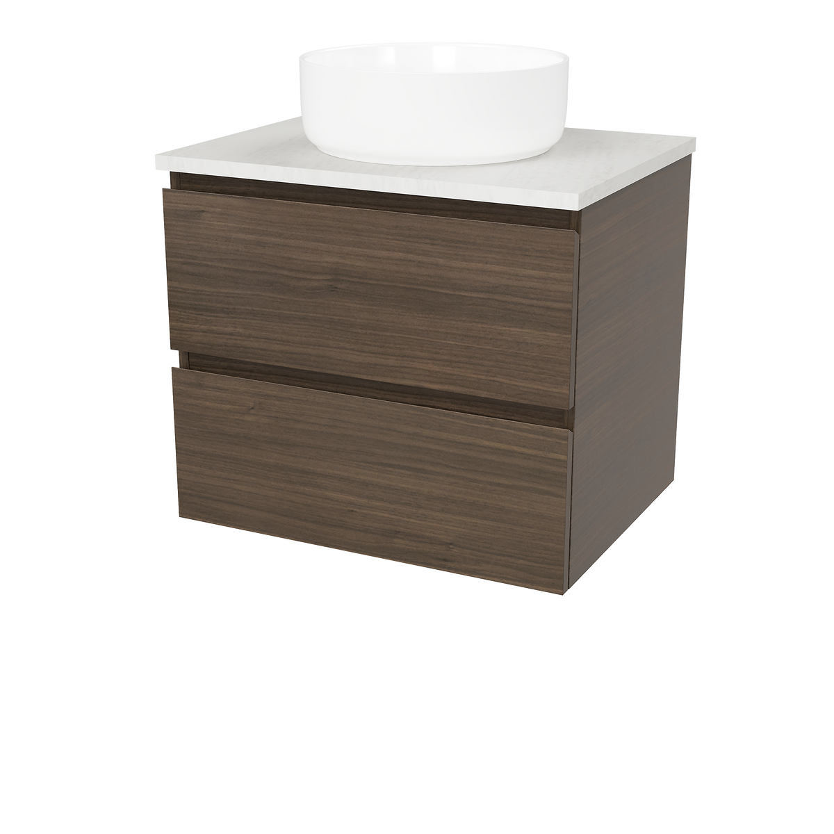 Vanity Wall Hung 600 Centre WG Basin SilkSurface AC Top