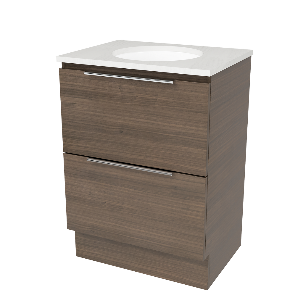 Vanity Floor Standing 600 Centre WG Basin SilkSurface UC Top