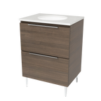 Vanity On Legs 600 Centre WG Basin SilkSurface UC Top