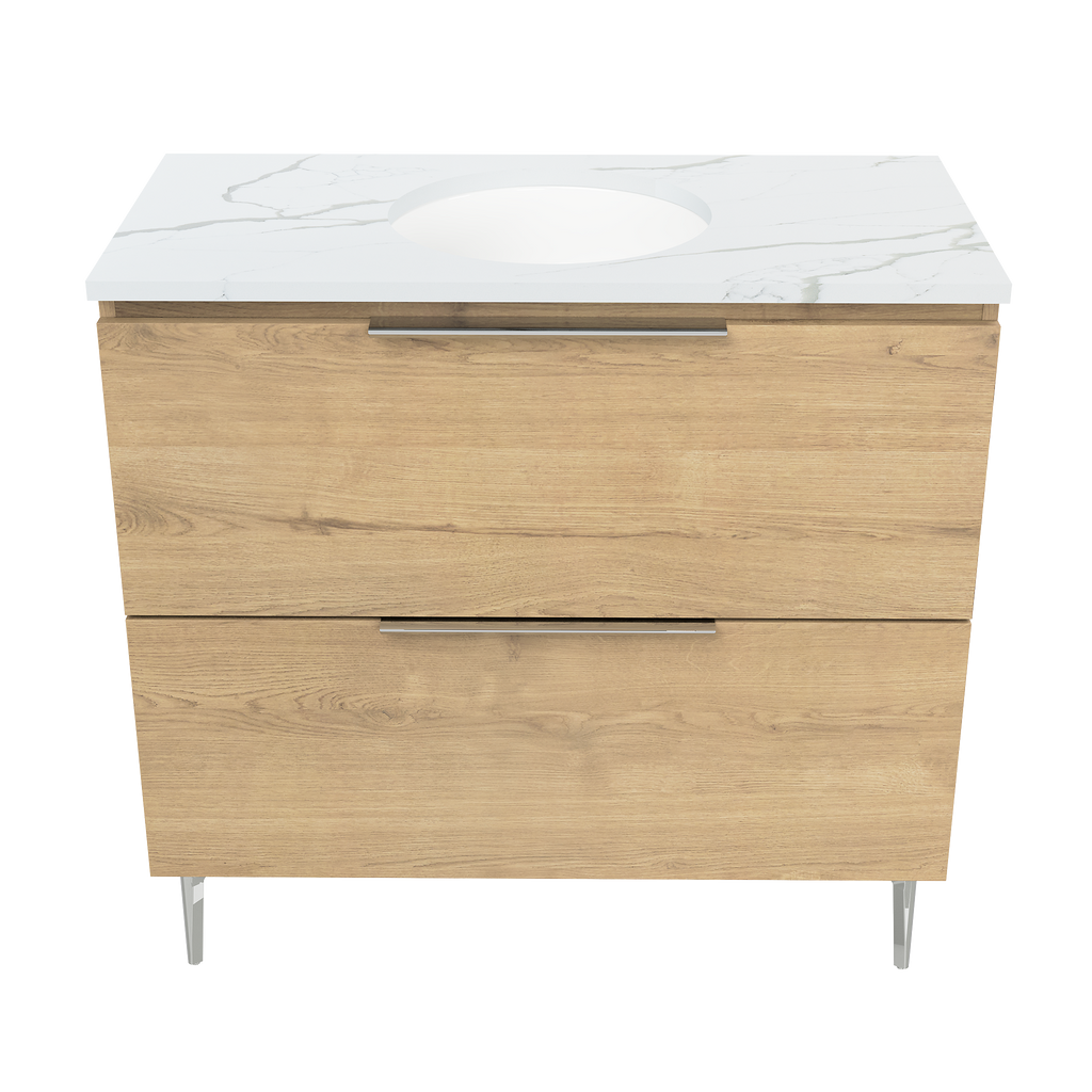Vanity On Legs 900 Centre WG Basin SilkSurface UC Top