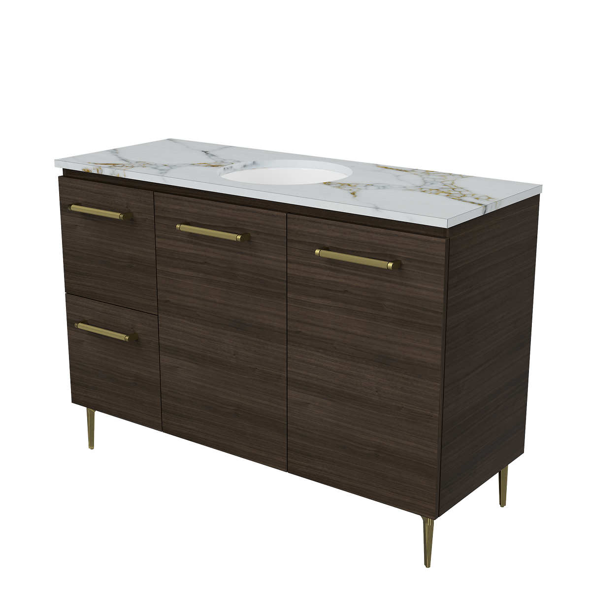Vanity On Legs 1200 Centre WG Basin SilkSurface UC Top