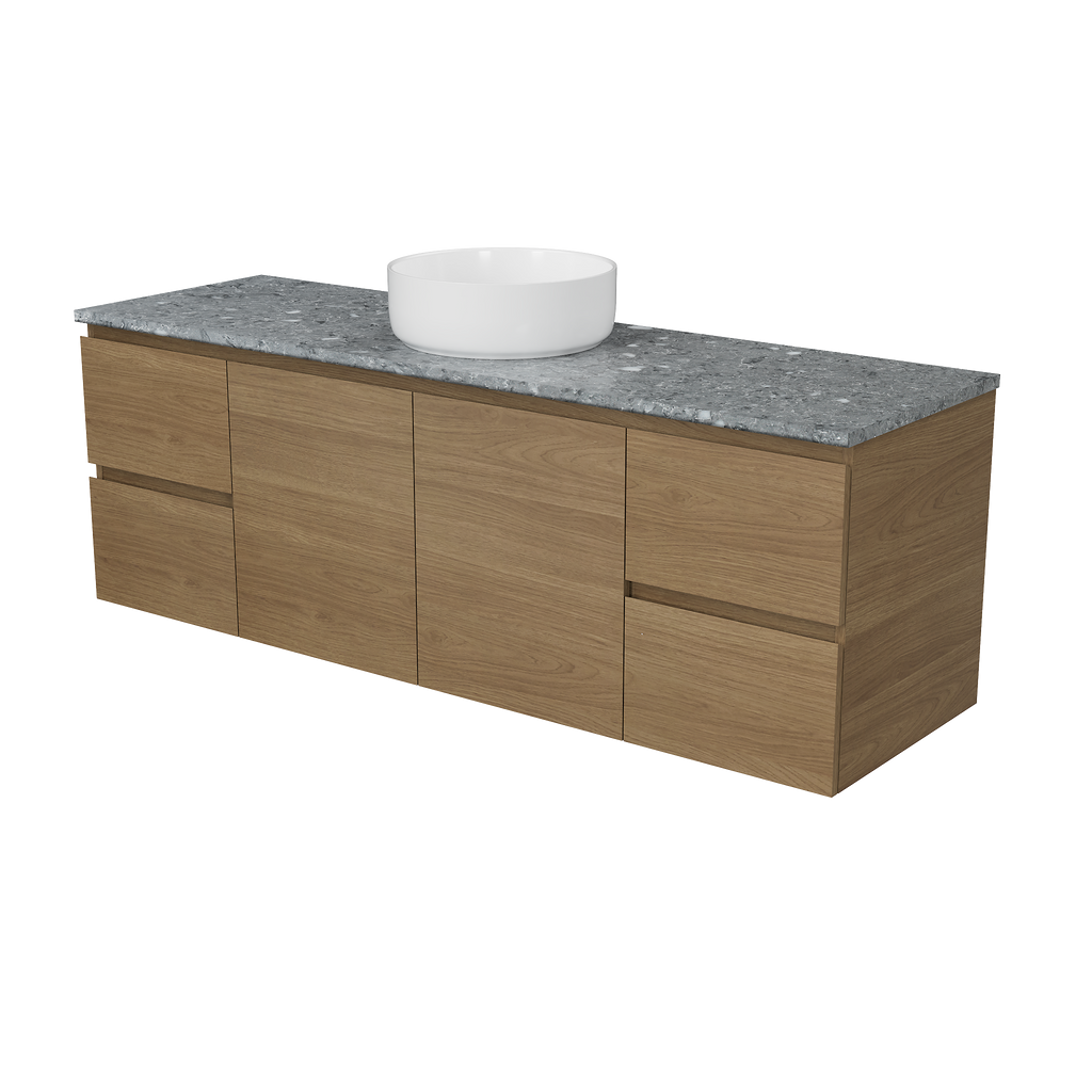 Vanity Wall Hung 1500 Centre WG Basin SilkSurface AC Top