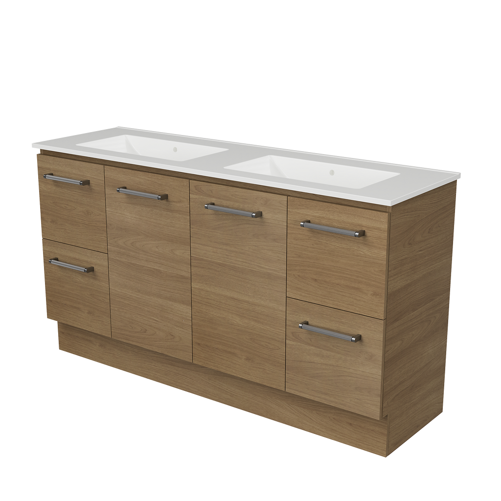 Vanity Floor Standing 1500 Double Bowl Alpha Top