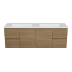 Vanity Wall Hung 1500 Double Bowl Alpha Top