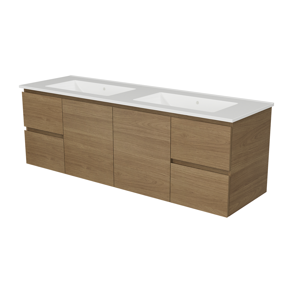 Vanity Wall Hung 1500 Double Bowl Alpha Top