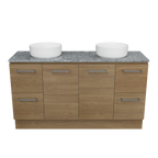 Vanity Floor Standing 1500 Double WG Basins SilkSurface AC Top