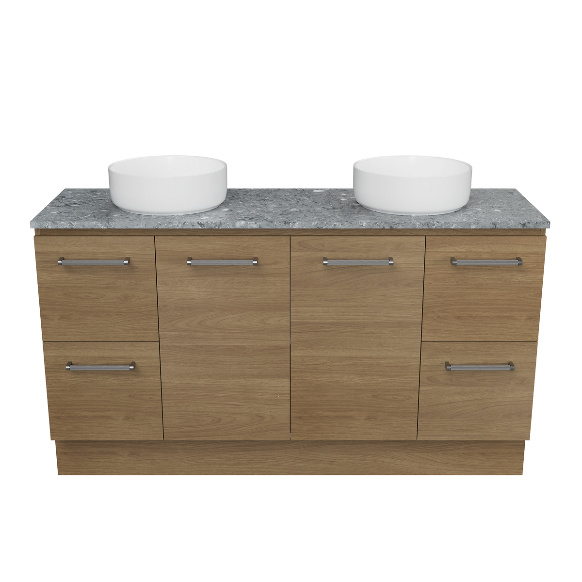 Vanity Floor Standing 1500 Double WG Basins SilkSurface AC Top