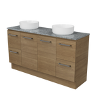 Vanity Floor Standing 1500 Double WG Basins SilkSurface AC Top