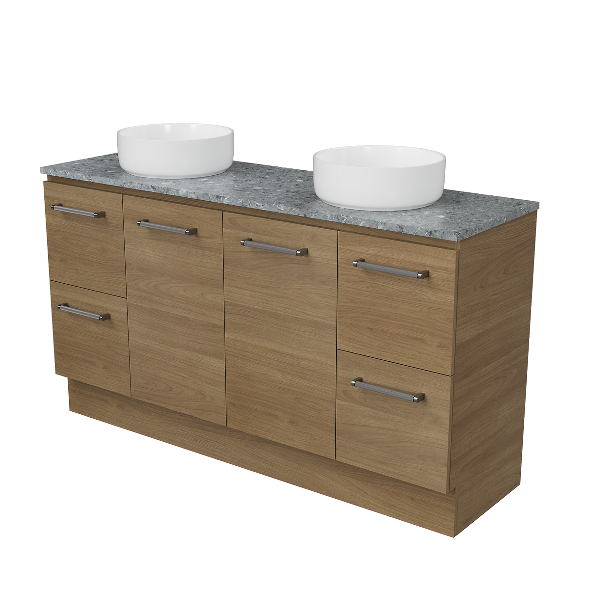 Vanity Floor Standing 1500 Double WG Basins SilkSurface AC Top
