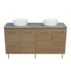 Vanity On Legs 1500 Double WG Basins SilkSurface AC Top