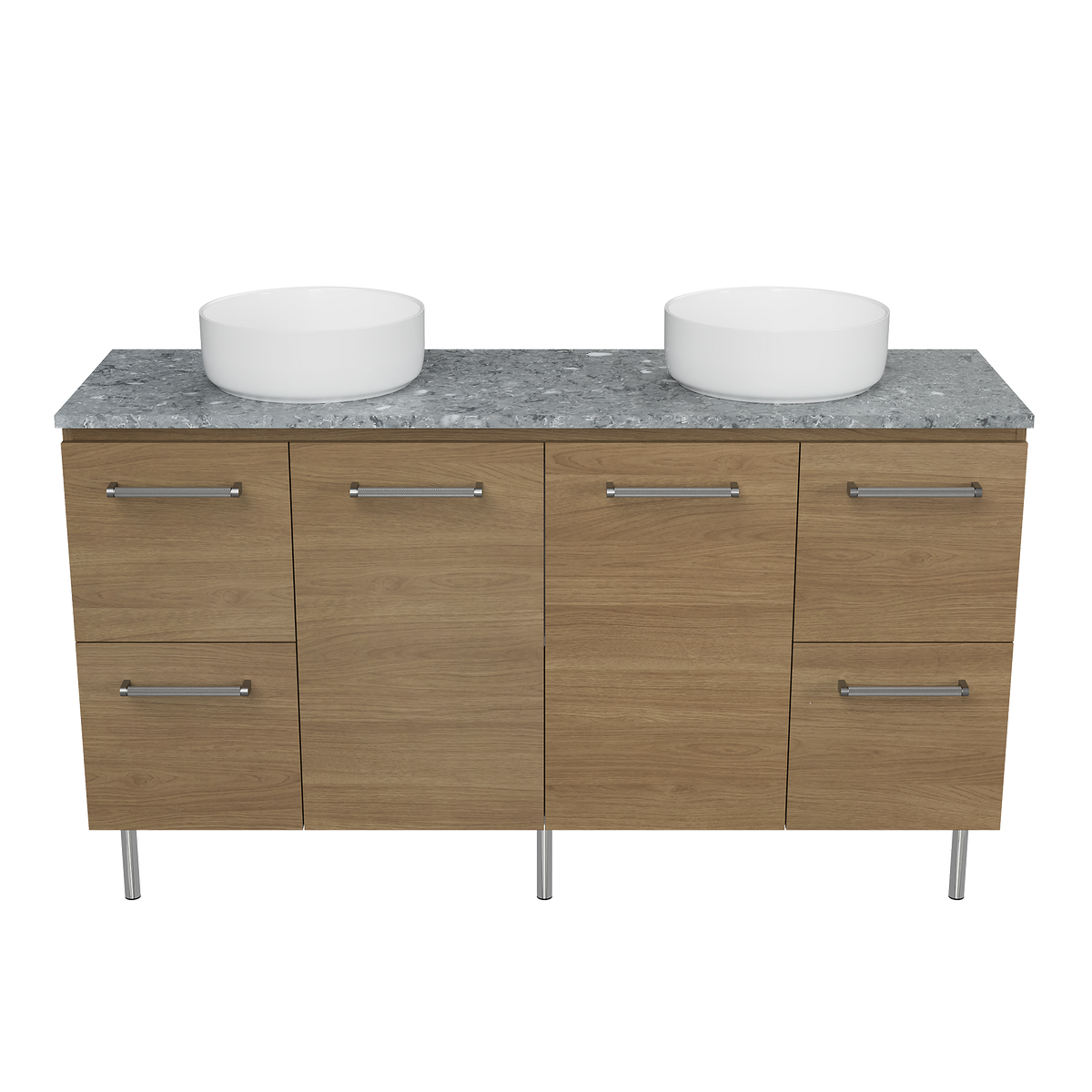 Vanity On Legs 1500 Double WG Basins SilkSurface AC Top