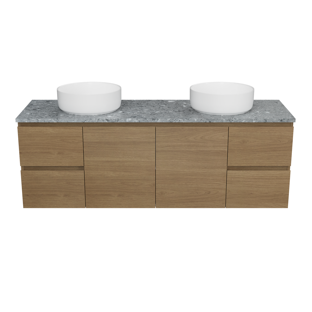 Vanity Wall Hung 1500 Double WG Basins SilkSurface AC Top