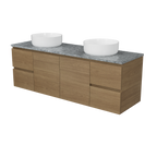 Vanity Wall Hung 1500 Double WG Basins SilkSurface AC Top