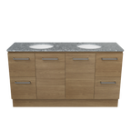 Vanity Floor Standing 1500 Double WG Basins SilkSurface UC Top