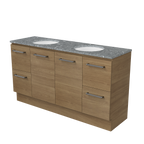 Vanity Floor Standing 1500 Double WG Basins SilkSurface UC Top