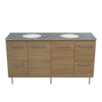 Vanity On Legs 1500 Double WG Basins SilkSurface UC Top