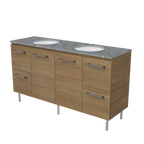 Vanity On Legs 1500 Double WG Basins SilkSurface UC Top