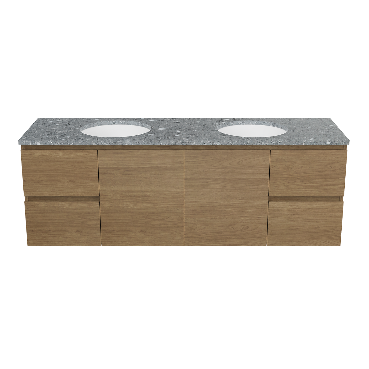 Vanity Wall Hung 1500 Double WG Basins SilkSurface UC Top