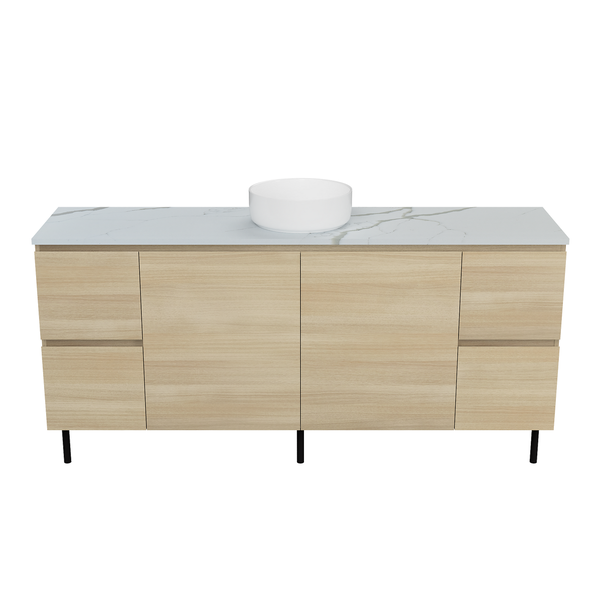 Vanity On Legs 1800 Centre WG Basin SilkSurface AC Top