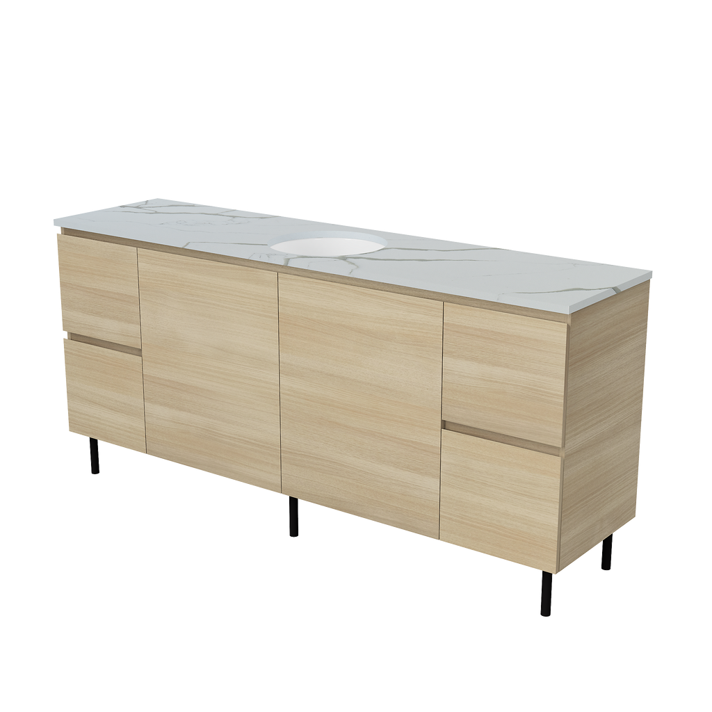 Vanity On Legs 1800 Centre WG Basin SilkSurface UC Top
