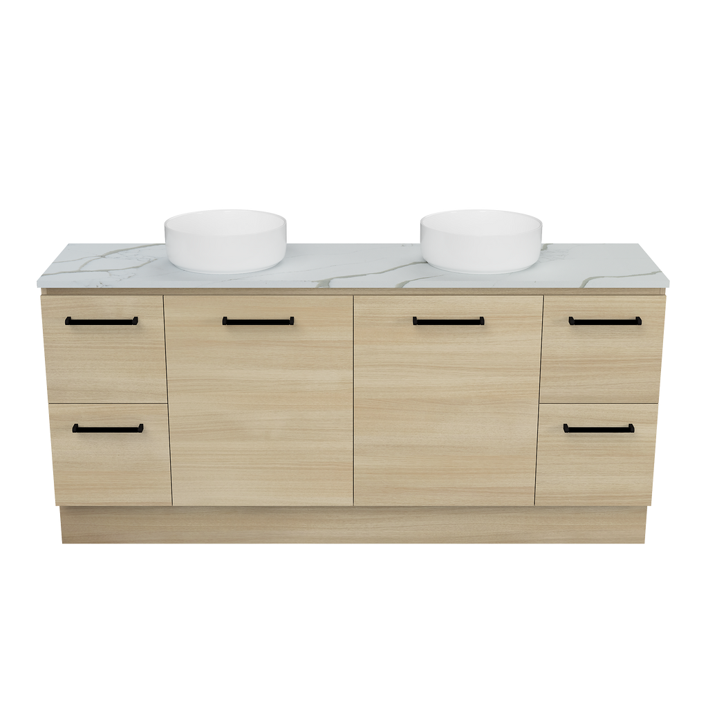 Vanity Floor Standing 1800 Double WG Basins SilkSurface AC Top