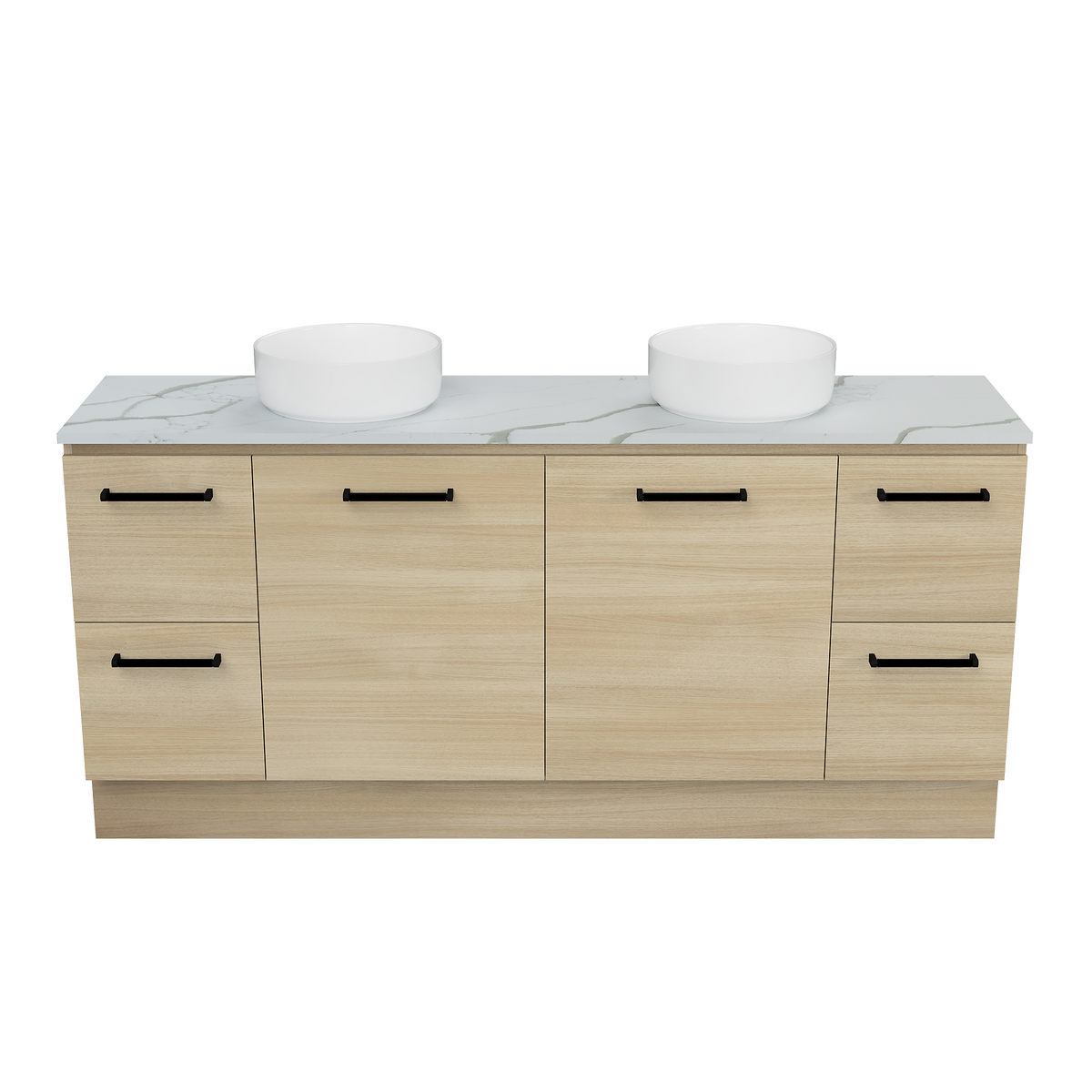 Vanity Floor Standing 1800 Double WG Basins SilkSurface AC Top
