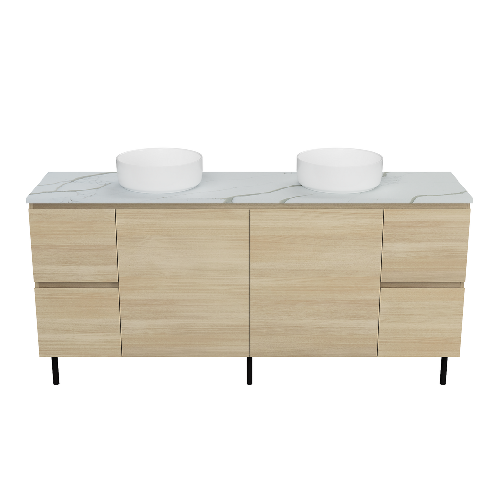 Vanity On Legs 1800 Double WG Basins SilkSurface AC Top