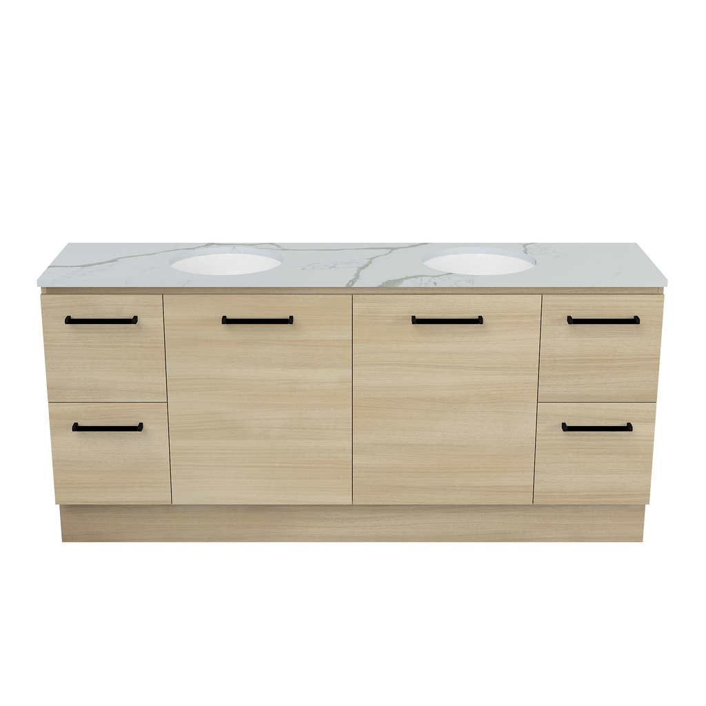 Vanity Floor Standing 1800 Double WG Basins SilkSurface UC Top
