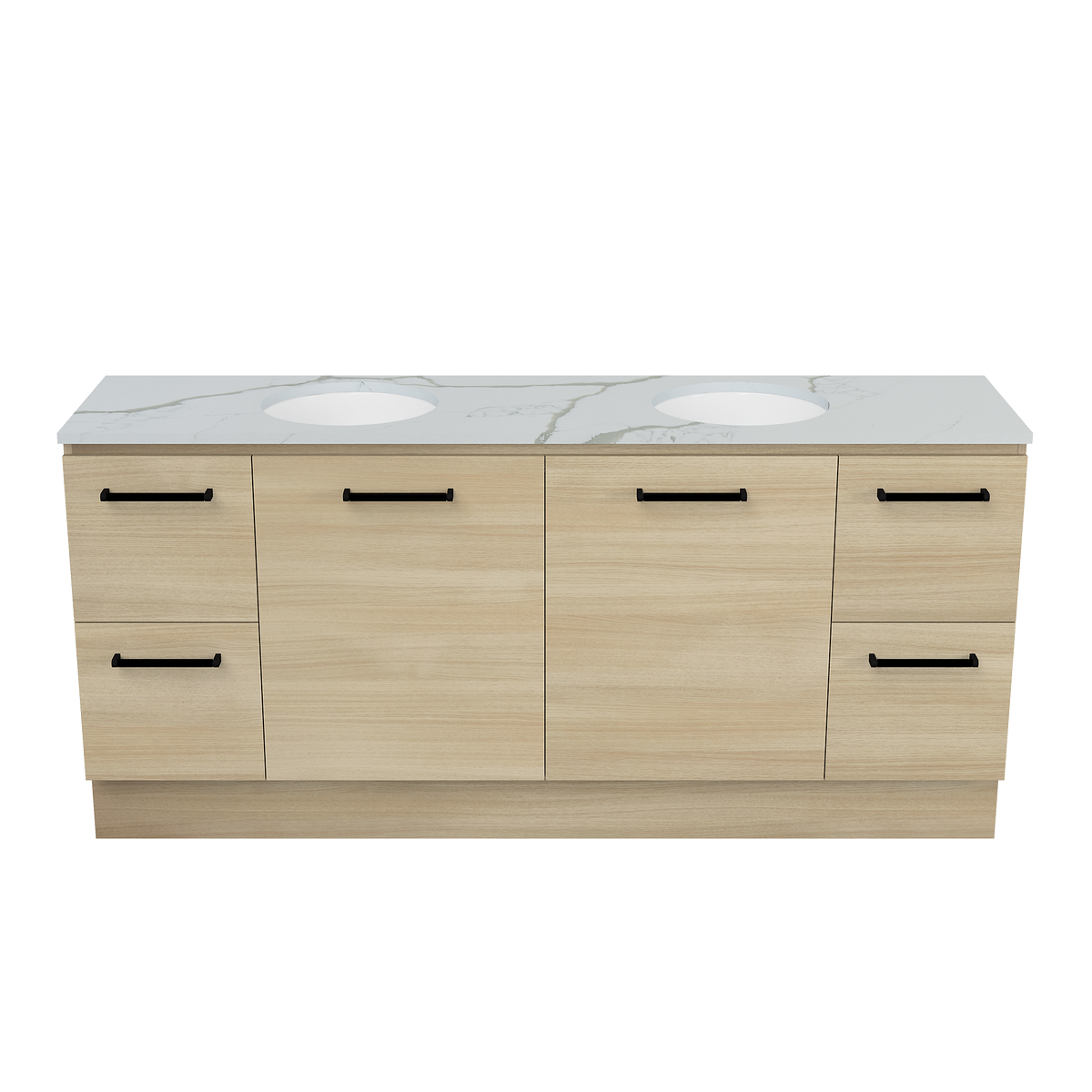 Vanity Floor Standing 1800 Double WG Basins SilkSurface UC Top