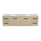 Vanity Wall Hung 1800 Double WG Basins SilkSurface UC Top