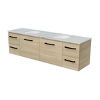Vanity Wall Hung 1800 Double WG Basins SilkSurface UC Top