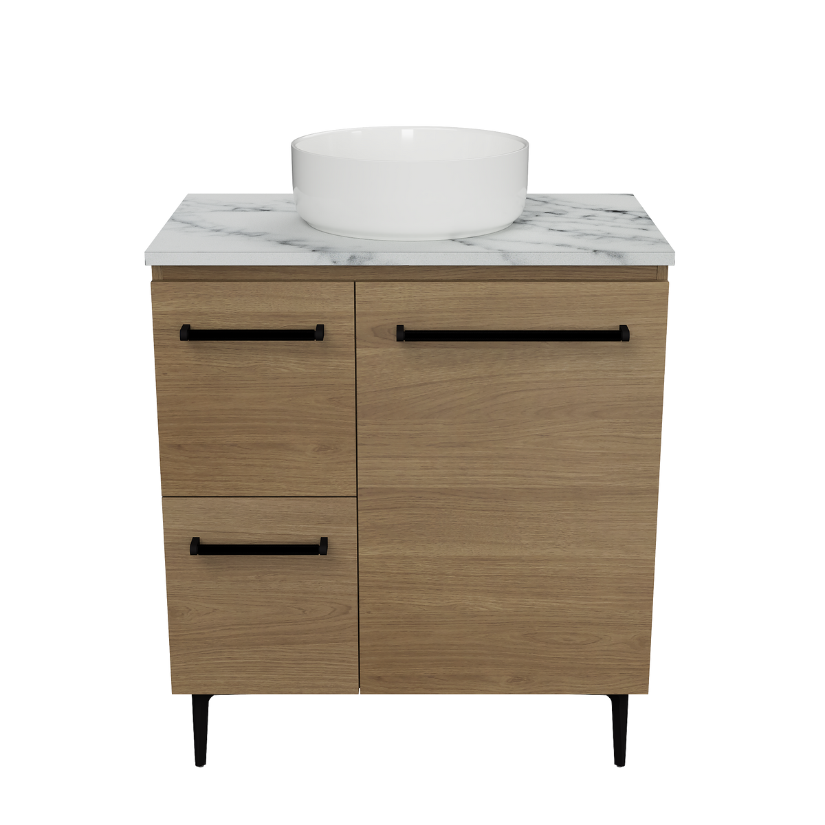 Vanity On Legs 750 Centre WG Basin SilkSurface AC Top