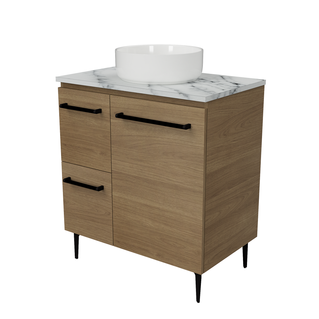 Vanity On Legs 750 Centre WG Basin SilkSurface AC Top
