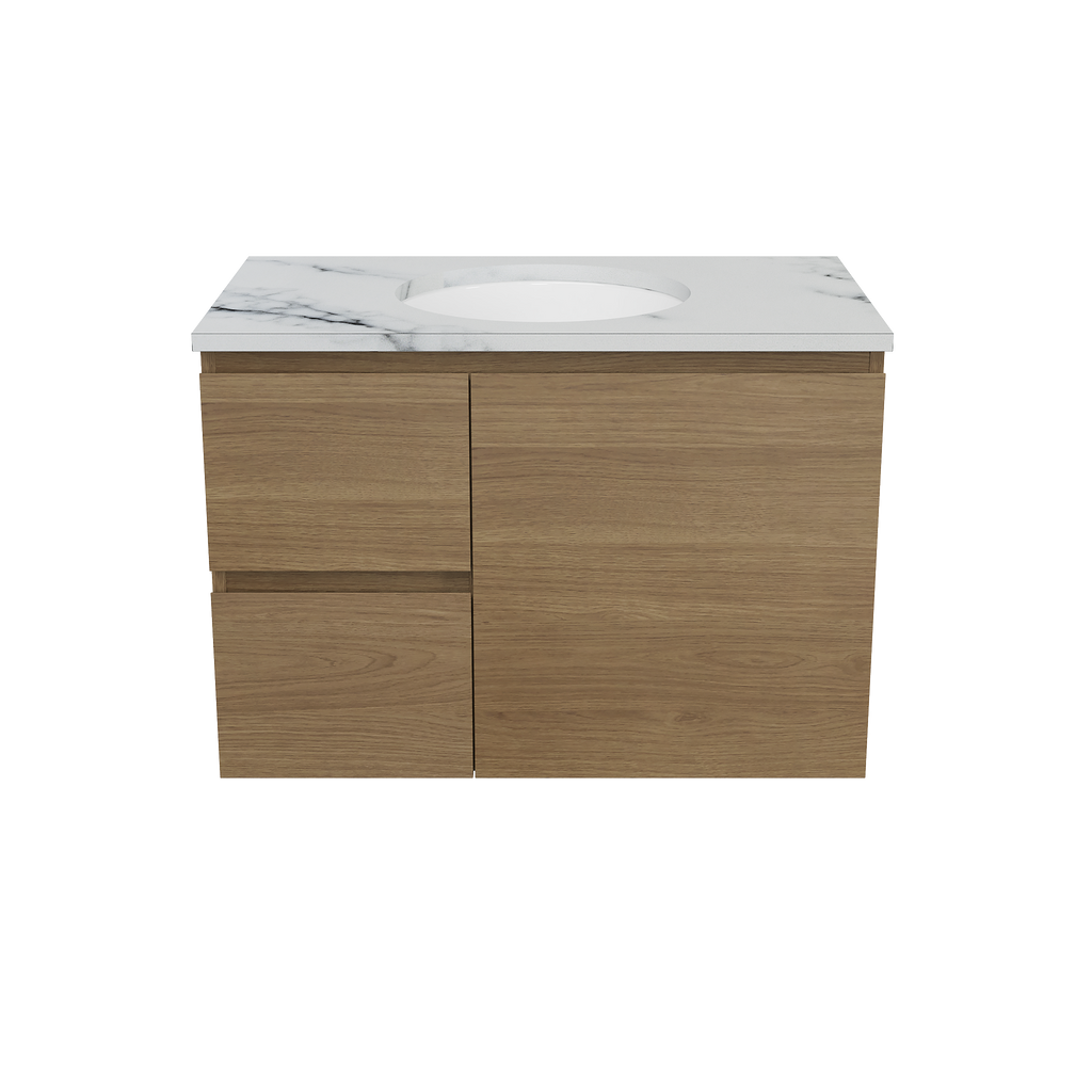 Vanity Wall Hung 750 Centre WG Basin SilkSurface UC Top