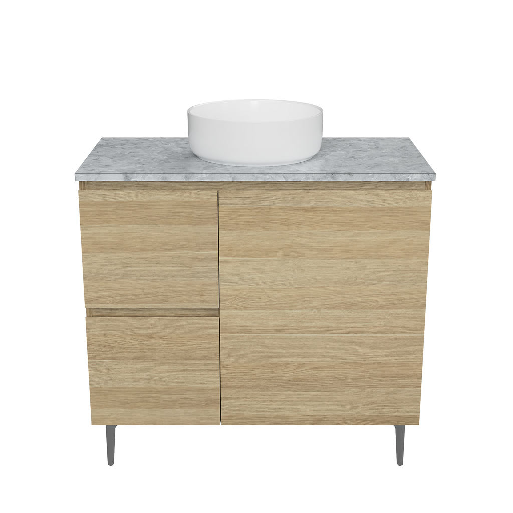 Vanity On Legs 900 Centre WG Basin SilkSurface AC Top